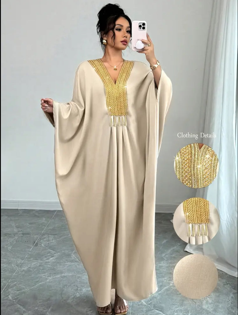 Women’s Elegant V-Neck Maxi Dress