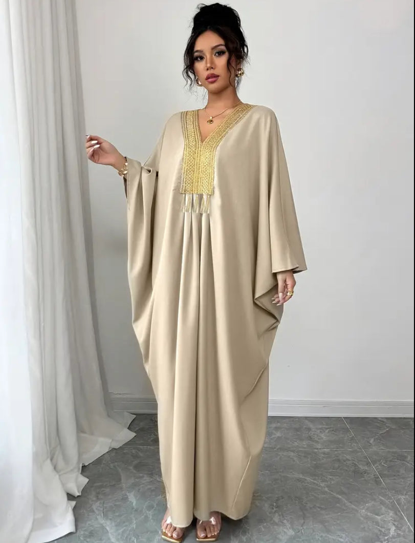 Women’s Elegant V-Neck Maxi Dress