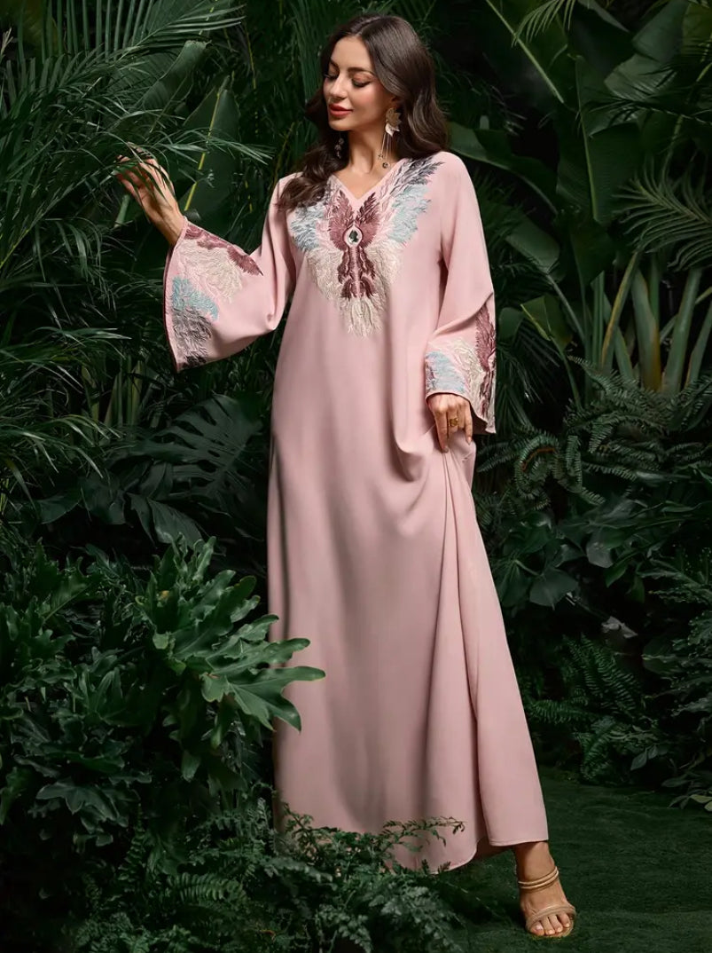 Ladies' Elegant Loose Fit Rhinestone Robe