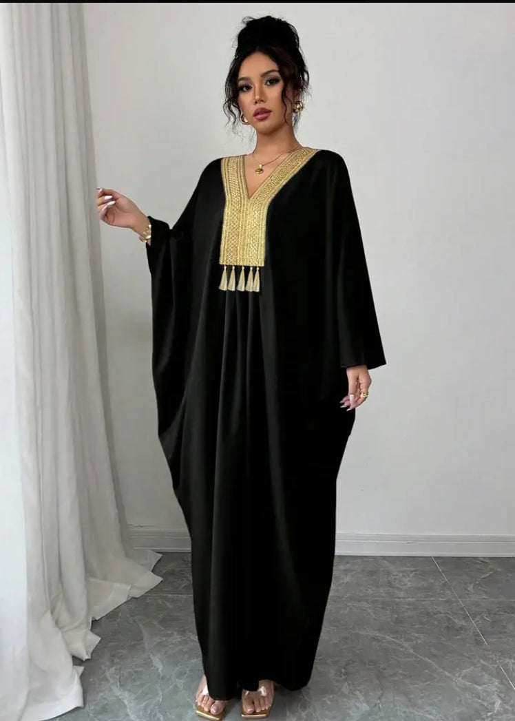 Women’s Elegant V-Neck Maxi Dress