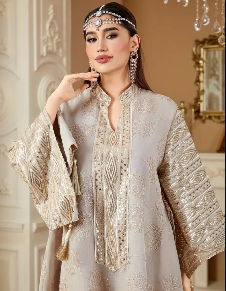 Elegant Sequined Ramadan Kaftan Dress